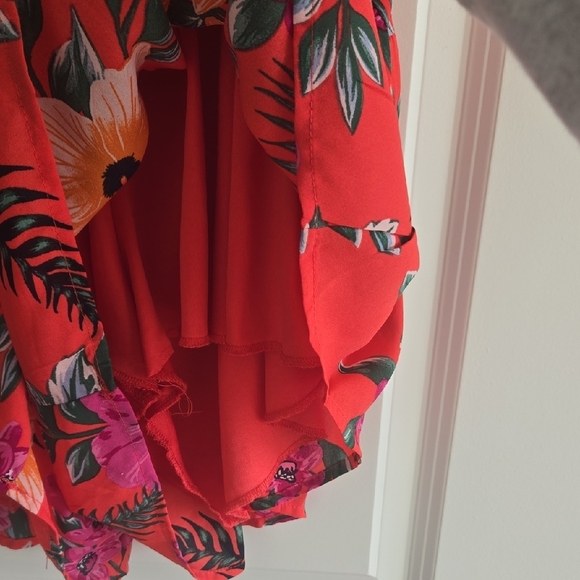 Red and Green Floral Rompee - Picture 4 of 6